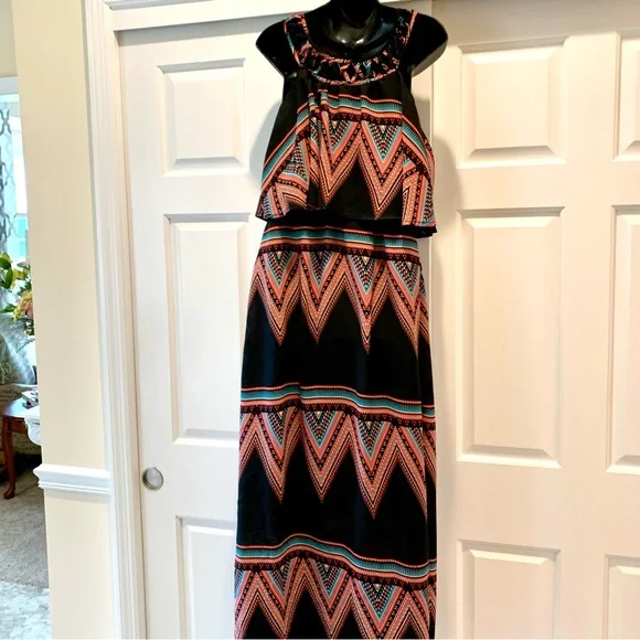 Heart and Soul Boho maxi-dress, size Large - Picture 3 of 8